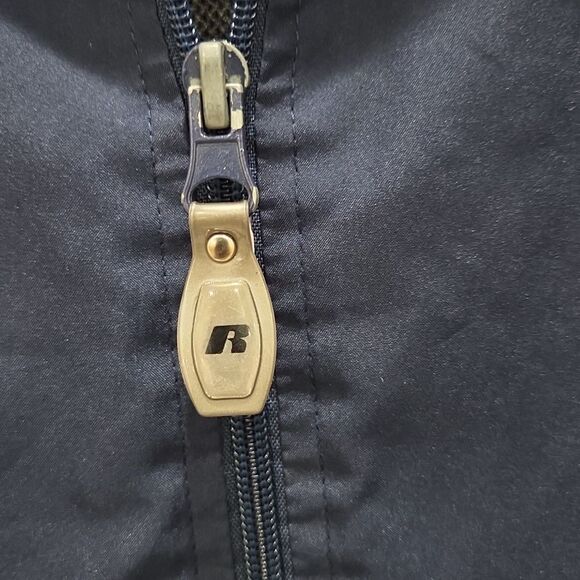 Russell Athletic Mens Navy/Gold Vintage Windbreaker, Size MEDIUM - Picture 4 of 8